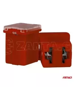 ΑΣΦΑΛΕΙΕΣ JapVal PAL ΜICRO 14mm ΘΗΛΥΚΕΣ 50A ΣΕ ΚΟΚΚΙΝΟ ΧΡΩΜΑ AMIO - 2 Τεμ. 