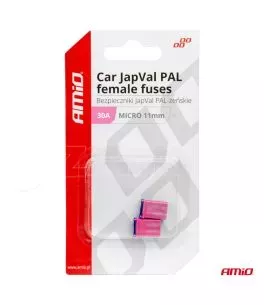 ΑΣΦΑΛΕΙΕΣ JapVal PAL ΜICRO 11mm ΘΗΛΥΚΕΣ 30A ΣΕ ΡΟΖ ΧΡΩΜΑ AMIO - 2 Τεμ. 