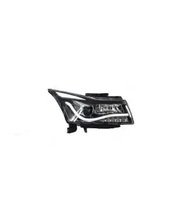 Μπροστινά Φανάρια Set Για Chevrolet Cruze 09-14 Tube DRL & Led Φλας Μαύρα H7/H1 Manual Carner 