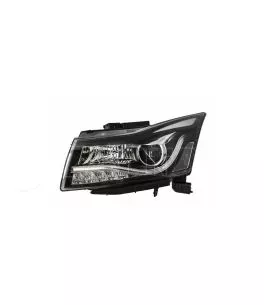 Μπροστινά Φανάρια Set Για Chevrolet Cruze 09-14 Tube DRL & Led Φλας Μαύρα H7/H1 Manual Carner 