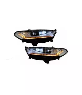 Μπροστινά Φανάρια Set Για Ford Mondeo mk5 13-16 DRL Chrome H7/Led Με Φλας Dynamic Carner 