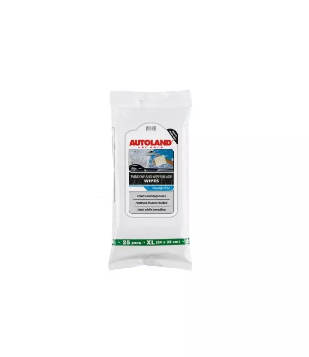 Μαντηλάκια καθαρισμού τζαμιών Glass cleaning wipes XL 25pcs