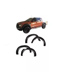 Ford Ranger T6 2012-2016 Φρύδια Τροχών Μαύρα με Διακοσμητικές Βίδες (Modified) 