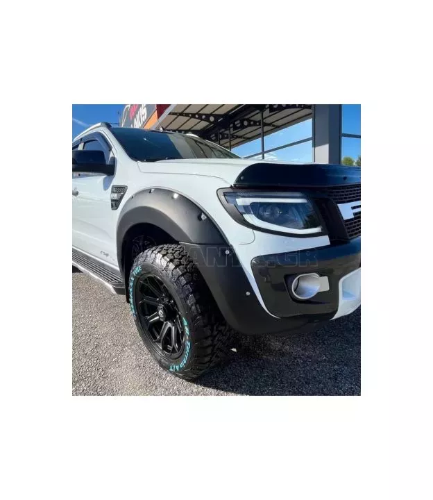 Ford Ranger T6 2012-2016 Φρύδια Τροχών Μαύρα με Διακοσμητικές Βίδες (Modified)