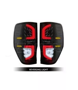 Ford Ranger (T7/T8) 2016+ Πίσω Φανάρια Smoked Led [Yellow] 