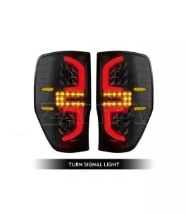 Ford Ranger (T7/T8) 2016+ Πίσω Φανάρια Smoked Led [Yellow] 