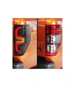 Ford Ranger (T7/T8) 2016+ Πίσω Φανάρια Smoked Led [Yellow] 
