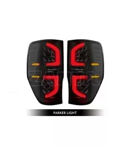Ford Ranger (T7/T8) 2016+ Πίσω Φανάρια Smoked Led [Yellow] 