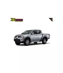 Mitsubishi L200 (Triton) 2005-2011 Φρύδια Τροχών Μαύρα Σαγρέ με Διακοσμητικές Βίδες 