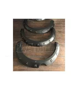 Mitsubishi L200 (Triton) 2005-2011 Φρύδια Τροχών Μαύρα Σαγρέ με Διακοσμητικές Βίδες 