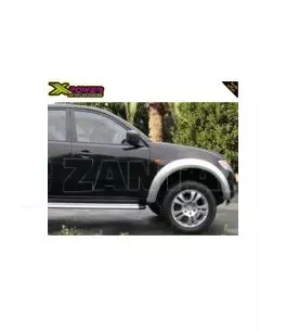 Mitsubishi L200 (Triton) 2005-2011 Φρύδια Τροχών Μαύρα Σαγρέ με Διακοσμητικές Βίδες 