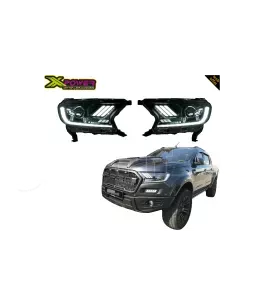 Ford Ranger (T7/T8) 2016+ Εμπρόσθια Φανάρια Led [Mustang Style] 