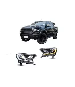 Ford Ranger (T7/T8) 2016+ Εμπρόσθια Φανάρια Led [Mustang Style] 