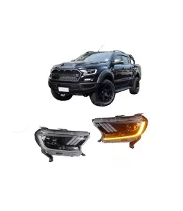 Ford Ranger (T7/T8) 2016+ Εμπρόσθια Φανάρια Led [Mustang Style] 