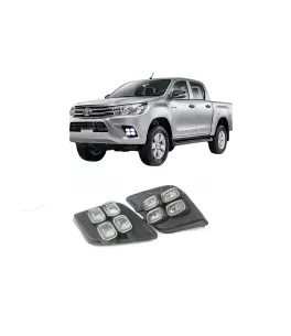 Toyota Hilux (Revo) 2015-2020 Εμπρόσθια Προβολάκια Ομίχλης Projector DRL  