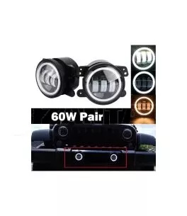Jeep Wrangler (JK) 2007-2018 Led Προβολείς Ομίχλης 4" Ιντσών Με Σύστημα Drl 