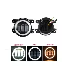 Jeep Wrangler (JK) 2007-2018 Led Προβολείς Ομίχλης 4" Ιντσών Με Σύστημα Drl 