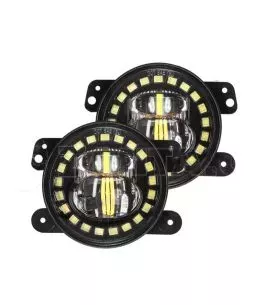 Jeep Wrangler (JK) 2007-2018 Led Προβολείς Ομίχλης 4" Ιντσών Με Σύστημα Drl 