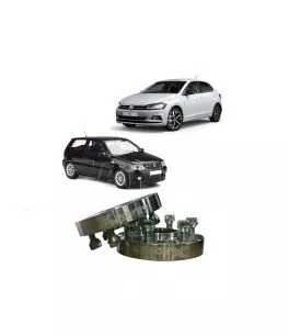 Volkswagen Polo 2001+ Αποστάτες Τροχών 2 Πόντων [Με Κέντρο] 