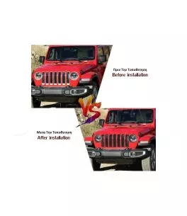 Jeep Wrangler (JL) 2018+ Διακοσμητικά Μάσκας Τύπος [Black] 