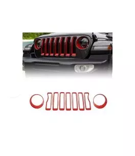 Jeep Wrangler (JL) 2018+ Διακοσμητικά Μάσκας Τύπος [Red] 
