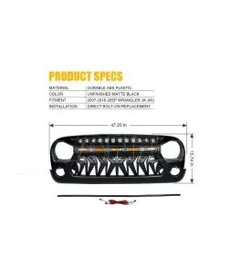 Jeep Wrangler (JK) 2007-2018 Μπροστά Μάσκα Με Led [Eagle] 