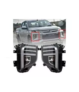 Mitsubishi L200 (Triton) 2019+ Εμπρόσθια Προβολάκια Ομίχλης DRL 