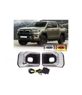 Toyota Hilux (Invincible) 2020+ Εμπρόσθια Προβολάκια Ομίχλης DRL 
