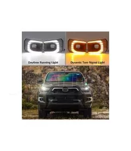 Toyota Hilux (Invincible) 2020+ Εμπρόσθια Προβολάκια Ομίχλης DRL 
