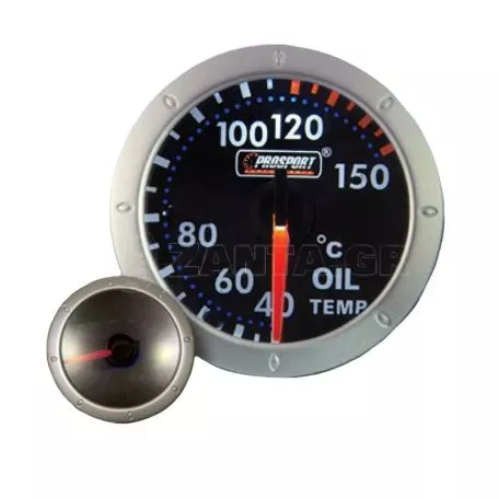 Όργανο Θερμοκρασίας Λαδιού Prosport Diamond Mirror Look Φιμέ 52mm 270 Μοίρες 