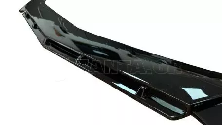Μπροστινό Spoiler Universal Lip Spoiler Look Από Abs Πλαστικό Μαύρο Γυαλιστερό 
