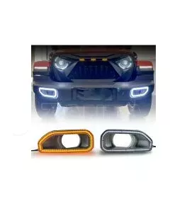 Jeep Wrangler (JL) 2018+ Προστατευτικές Γρίλιες Led Για Προβολάκια Ομίχλης 
