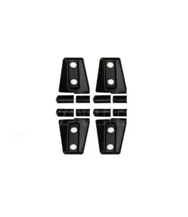 Jeep Wrangler (JΚ) 2007-2017 Διακοσμητικά Μαύρα Καλλύματα Μεντεσέδων Καπό 