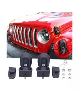 Jeep Wrangler (JL) 2018+ Aντικλεπτικές Κλειδαριές Καπό Με κλειδί (2 τεμ). 
