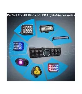 Jeep Wrangler (JK) 2009-2016 Πίνακας ελέγχου (Πάνελ) LED με 6 διακόπτες 