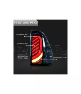 Toyota Hilux (Revo) 2016+ Πίσω Φανάρια Led [Straps] 