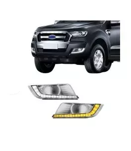 Ford Ranger T7 (XLT/Limited) 2016-2019 Εμπρόσθια Προβολάκια Ομίχλης DRL 