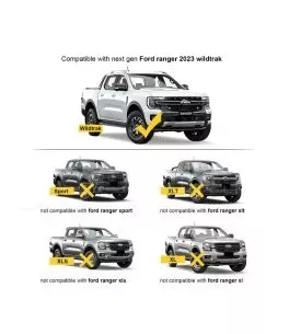 Ford Ranger (T9) 2023+ Φρύδια Τροχών (Slim Type) XLT / Limited 