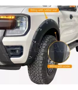 Ford Ranger (T9) 2023+ Φρύδια Τροχών (Modified Type) WildTrak 