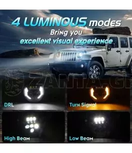 Suzuki Samurai 1981-1998 Φώτα Πορείας 7" Ιντσών Led (Flipper) 