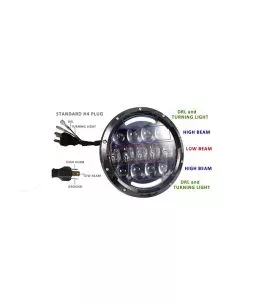 Jeep Wrangler (JK) 2007-2018 Φώτα Πορείας 7" Ιντσών LED (Τύπος 3) 