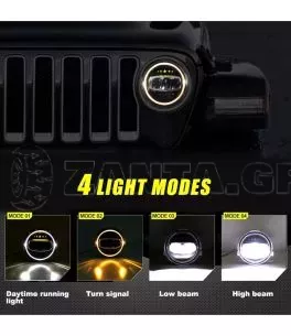 Jeep Wrangler (JK) 2007-2018 Φώτα Πορείας 7" Ιντσών Led (Stars) 
