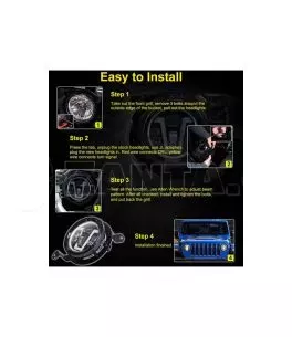 Jeep Wrangler (JL) 2018+ Φώτα Πορείας 7″ Ιντσών Led Με Βάση 