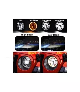 Jeep Gladiator (JT) 2020+ Φώτα Πορείας 7″ Ιντσών Led Με Βάση 