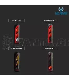 Πίσω Φανάρια Full LED για Toyota Hiace 2004-2019 (Vland) 