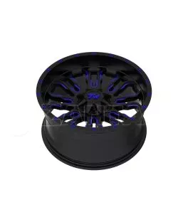 Ζάντες 20" Ιντσών 5x127 TW Wheels T8 Flame (Μαύρη - Μπλε) 