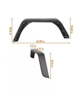 Jeep Wrangler TJ 1996-2006 Φρύδια Τροχών Armor 
