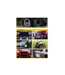 Jeep Wrangler (JK) 2007-2018 Προβολείς Ομίχλης LED  4" Ιντσών Με Σύστημα Drl [Halo Ring] 