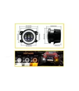 Jeep Wrangler (JK) 2007-2018 Προβολείς Ομίχλης LED  4