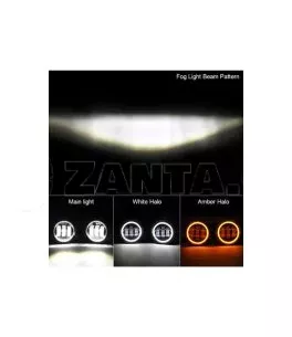 Jeep Wrangler (JK) 2007-2018 Προβολείς Ομίχλης LED  4" Ιντσών Με Σύστημα Drl [Halo Ring] 